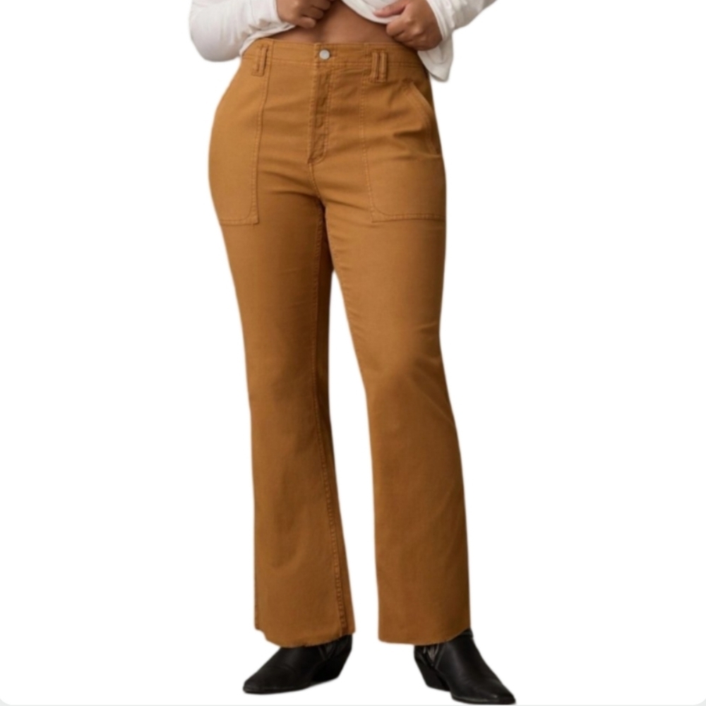 Anthropologie Pilcro Yaya Utility Flare Pants Bronze 34